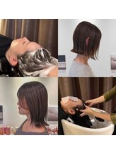 mineko   ツボを抑えお客様の頭の状態や頭皮に合わせた力加減で行うアロマヘッドスパが大好評☆