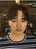 波巻きスパイラルパーマツイストスパイラルパーマセンターパート