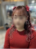 編みたらしハーフツイン