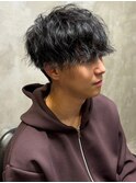 ニュアンスパーマ マッシュショート 黒髪 20代 30代