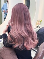 リラ バイ ミラ 新宿(LILA by MILA)&nbsp;メルティカラーフェミニンロング似合わせピンクベージュ韓国