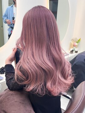 リラ バイ ミラ 新宿(LILA by MILA) メルティカラーフェミニンロング似合わせピンクベージュ韓国