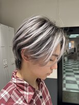 シエラ 南船場(CIERA.)&nbsp;ブルーブラック韓国マッシュスペインカールスパイキーショート