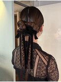 【徳岡】ヘアセット　モードヘアセット　タイトヘアタイトツイン