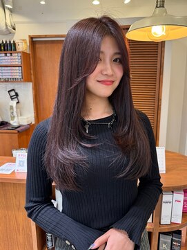 コレット 大宮(collet) 韓国風レイヤー　レッドブラウン