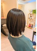ウルフボブレイヤー髪質改善ストレート