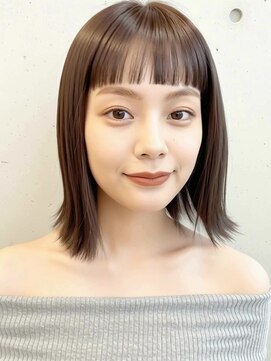 COVER HAIR ACADEMY 北浦和【カバーヘア アカデミー】北浦和西口店【4/6 OPEN(予定)】 ぱっつん前髪切りっぱなしくびれヘア外ハネボブA620代30代