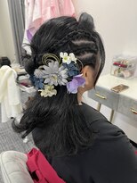 振袖グラム 名古屋 名駅(振袖gram) 卒業袴着付け&ハ一フアップ