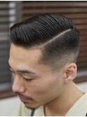 サイドパートスキンフェードカットシェービング吉祥寺理容室