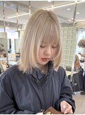 ブリーチダブルカラーラベンダーミルクティーグレージュレイヤー
