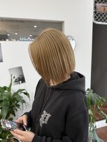 アロハナ 津店(ALOHANA) 黒染め・暗染履歴あり/ダブルカラー/くすみミルクティーベージュ