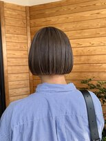 ヘアー ミュゼ 柱店(HAIR Musee)&nbsp;乾かすだけでまとまるぷつっとミニボブ×艶グレージュ
