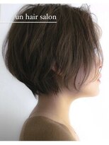 アン 柏店(un) ◆クールショートボブ【小顔前髪でイメチェン】アッシュベージュ