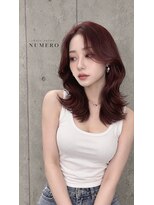 レイヤーカット/韓国風ヘア/エクステ/ケアブリーチhair salon NUMERO札幌店【ヌメロ】&nbsp;韓国風レイヤー【レイヤー/羽エクステ/髪質改善/ブリーチ】