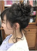 編み込み アレンジ アップ