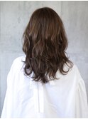 やわらかグレージュ×シースルーバング