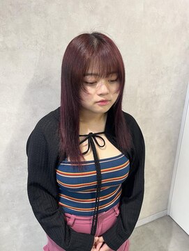 ミューバイケンジ(miu by KENJE) miu&橋本愛海　ボルドーカラーとレイヤーカット