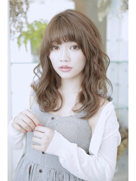 ルルディ バイ アフロディーテ銀座(luludi by APHRODITE) 黒髪/グレーベージュ/レイヤーロング/前髪パーマ/銀座