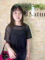 ナトゥーラ 八事店(Natura) ブラックカジュアルスタイルミディアム外はね