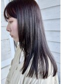 レイヤーカット×スモーキーベージュ
