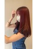 【Jrスタイリストクーポン☆原沢】暖色ツヤ感カラー＋潤いトリートメント　