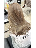 ピノ(pino.)&nbsp;ブリーチなしダブルカラーシアーベージュロング