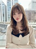 ロングレイヤーハイレイヤーぱっつん前髪ブリーチなRI-5