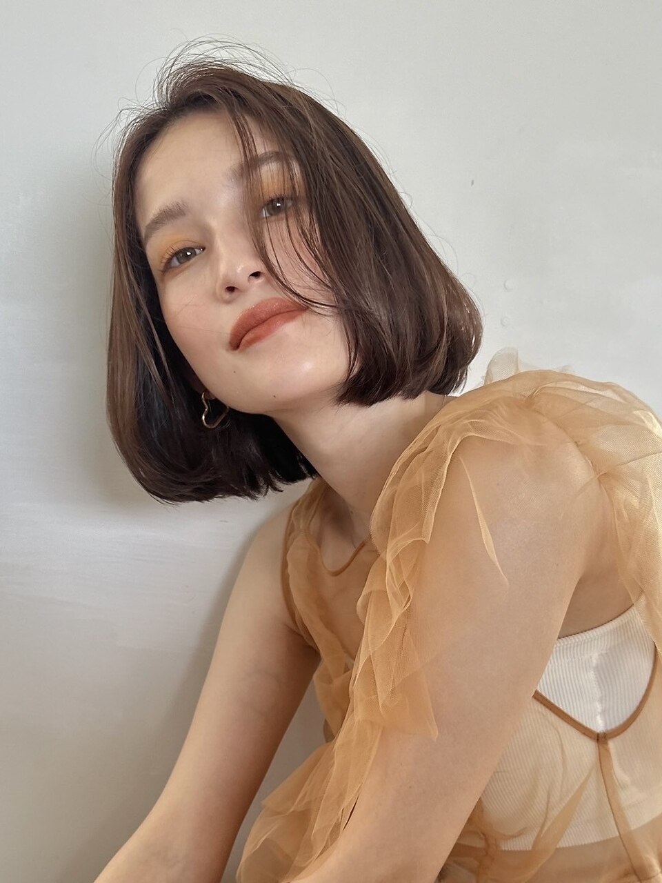 大人ボブ/ピンクベージュ/表参道/女性美容師