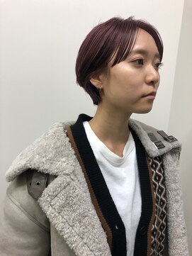 キジ(KIJI) マッシュショート/バーガンディ