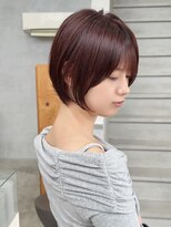 ユーラボラトリー(U LABORATORY)&nbsp;ブリーチなしカラーボルドー/長めショート/丸みショート