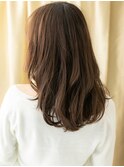 マロンベージュ韓国風巻き毛先パーマくびれヘアY北浦和30代40代