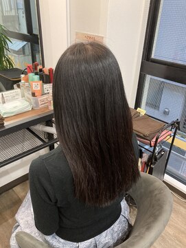 黒髪/地毛カラー白髪染め/グレイカラー/リタッチ/40代50代60代