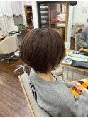 くびれショートレイヤー30代40代50代脱白髪染め大人ハイライト