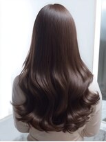 ダル 渋谷/表参道(DAL.)&nbsp;オリーブブラウン大人ロングレイヤー美髪矯正ストレート