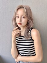 ジーナリア(Xena ria)&nbsp;姫カットレイヤー/韓国風巻き/ホワイトブロンド★77