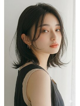コトン(COTON) ミルクティーブロンド/ダークブルー/デジタルパーマ/人形町