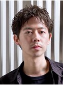 原宿メンズパーマルーズショートアクティブショートツイスパ緩め
