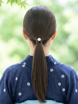 と和 巣鴨 【浴衣】大人女性に。洗練されたタイトローポニーヘアセット