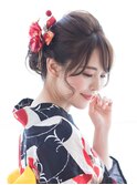 〈NOB杉田店〉着物シ二オンヘアアレンジおだんご前髪浴衣