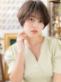 カバーヘア ブリス 北浦和(COVER HAIR bliss) 黒髪も！小顔に仕上げた大人ボブショートa北浦和20代30代40代