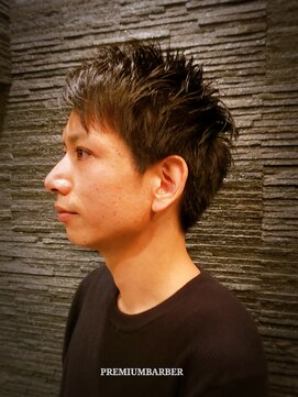 プレミアムバーバー 新宿店(PREMIUM BARBER produce by HIRO GINZA) 爽やかアップバンクショートスタイル