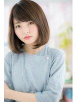 ヘアアンドビューティー ミック(Hair & Beauty miq)&nbsp;大人ガーリー♪黒髪グレージュカラー小顔ワンカールa1