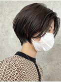 大人ショートボブ/センターパート/イルミナカラー/前髪あり[調布