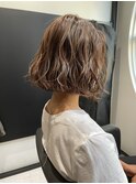 ぱつふわボブ×ラベンダーグレージュ
