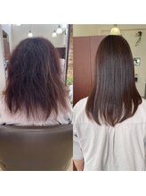【酸性ストレート】ブリーチ毛にも対応可◎安城市では取扱いが少ない髪に優しいストレート