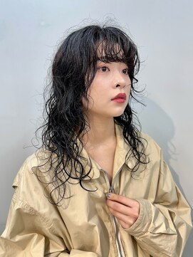 ヴェイン 渋谷(vain) 大人ミディアムパーマ/くびれヘア/前髪パーマ/ワイドバング/渋谷