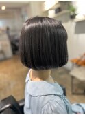 ヘルシースタイル大人ボブ30代40代50代白髪ブルーグレージュ#128