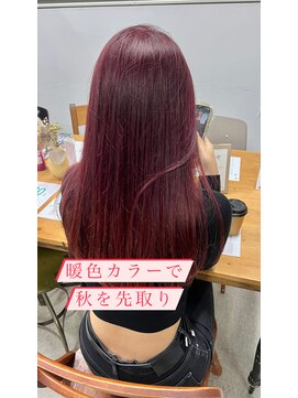 ヘアー アイス 御器所本店(HAIR ICI) 20代30代40代大人可愛いカシスレッドピンク艶感カラー
