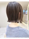 ボブ/レイヤーカット/髪質改善/ウェットヘア/オリーブベージュ