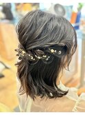 ハーフアップ